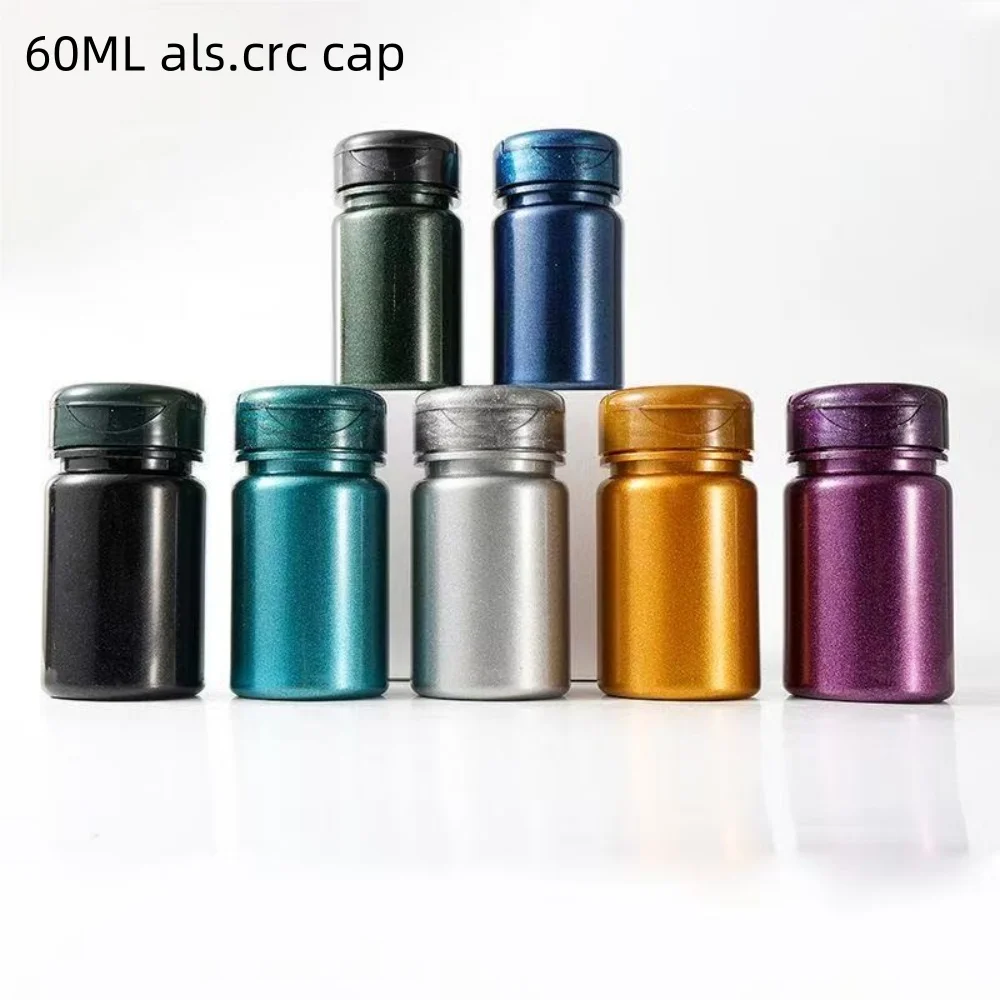 

60ml PET Container with Child-Resistant Cap, Empty Flip-Top Bottle for Vitamins & Pills, Factory Direct