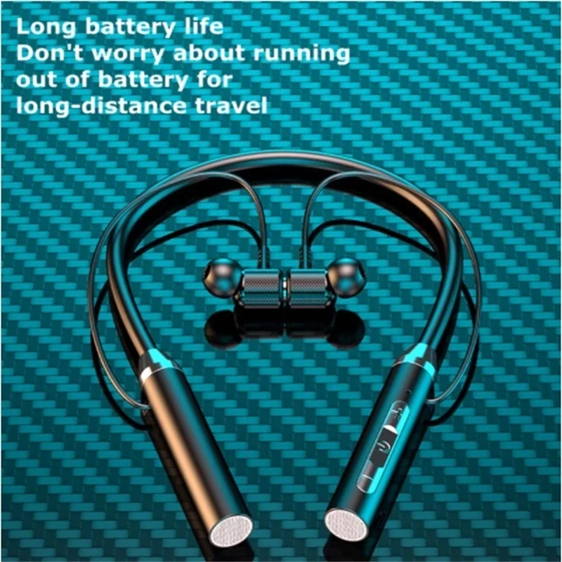 Wireless Bluetooth Neckband Headphones In Ear With Mic Sport Headset Neckband Wireless Bluetooth Earphone Device Accessory