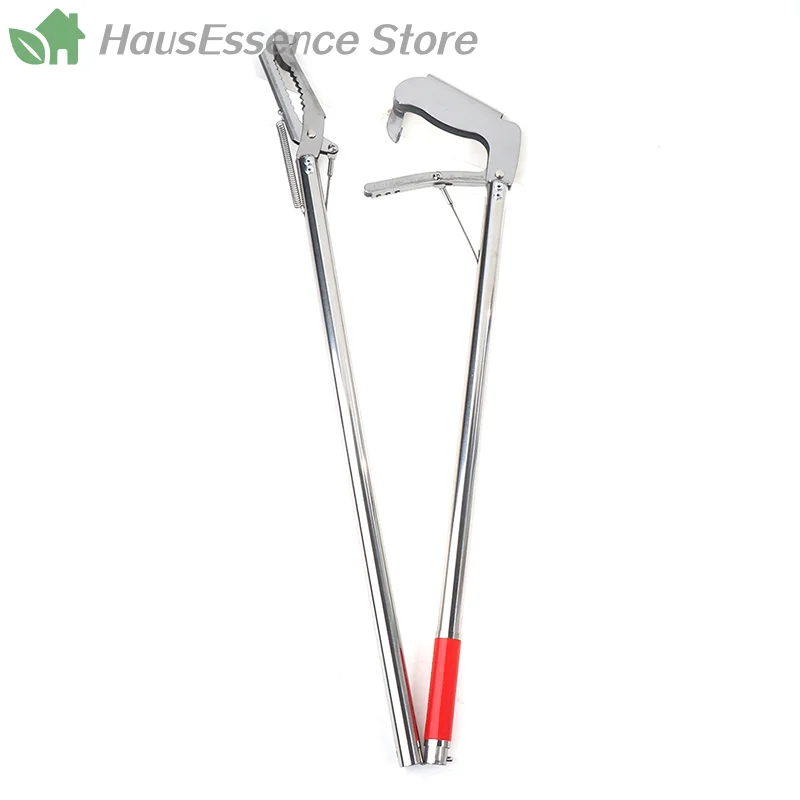 ※Easy to Use Durable Material High Quality 1.2m Foldable Snake Tongs Stick Easy Reach Pick For Up Tool Foldable Garbage