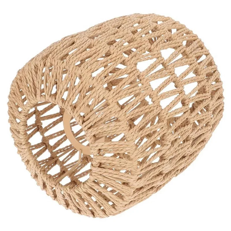 

AA19 2X Simulated Rattan Lamp Cover Handmade Woven Chandelier Vintage Lampshade Home Decor Hanging Pendant Bedroom
