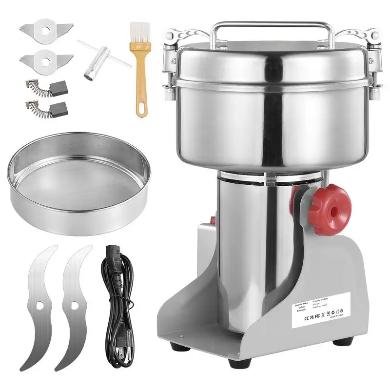 

Stainless Steel Grain Grinder Stainless Steel Household Mill Grinding Tool With 0-5 Minute Timer For Coffee Bean Soybean Wheat