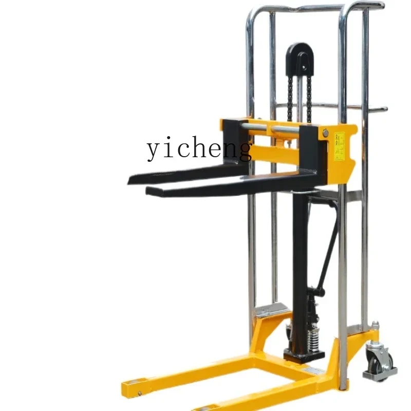 

Manual Stacker Light Portable Push Truck Miniature Manual Small Forklift Home