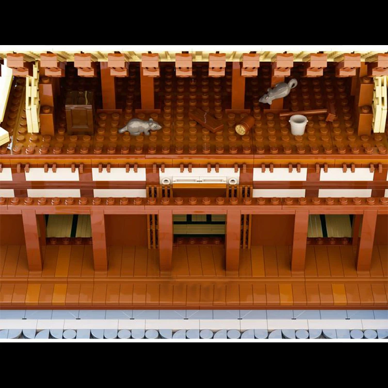 moc bricks sets Japan Sakura Karesansui Zen Temple Rock Garden Tatami Matresses Courtyard bricks building