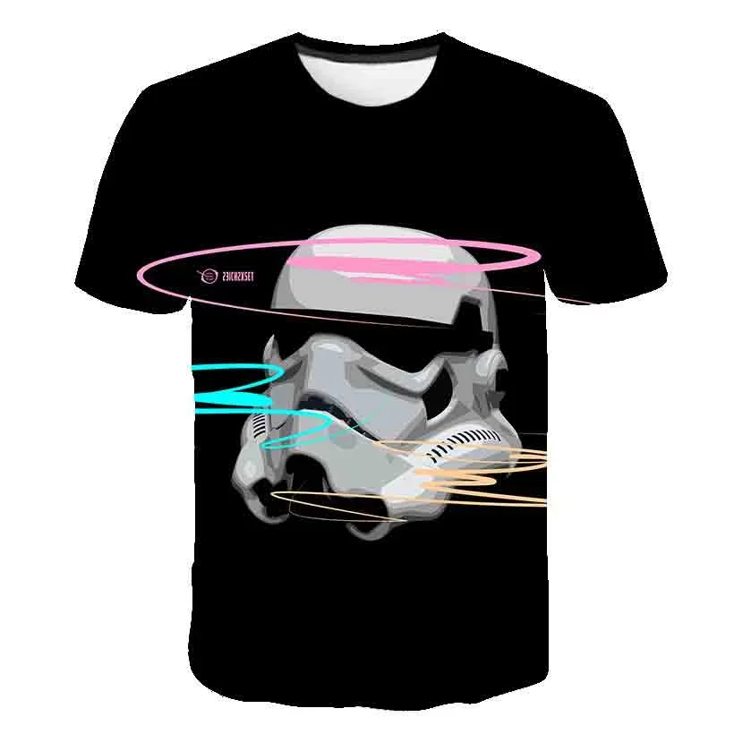 Star Wars Tshirts 3d Print Disney Darth Vader Kids T Shirt Summer Fashion Cartoons T-shirt Boys Girls Crew Neck Loose Tshirt Top