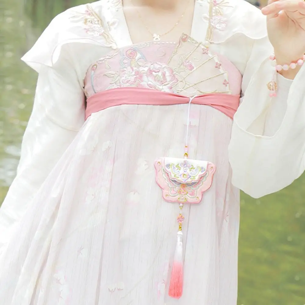 Saco de saquinho de festival de meio outono dos desenhos animados estilo chinês pendurado saco da sorte artesanato artesanal bênção bolsa festival de meados de outono