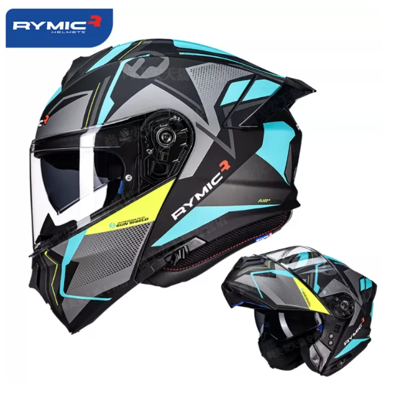 Motocross Racing Flip Up Helmet with Dual Lens Casco Para Motos Full Helmet, ECE DOT Approved Capacete Men Women Modular Helmet