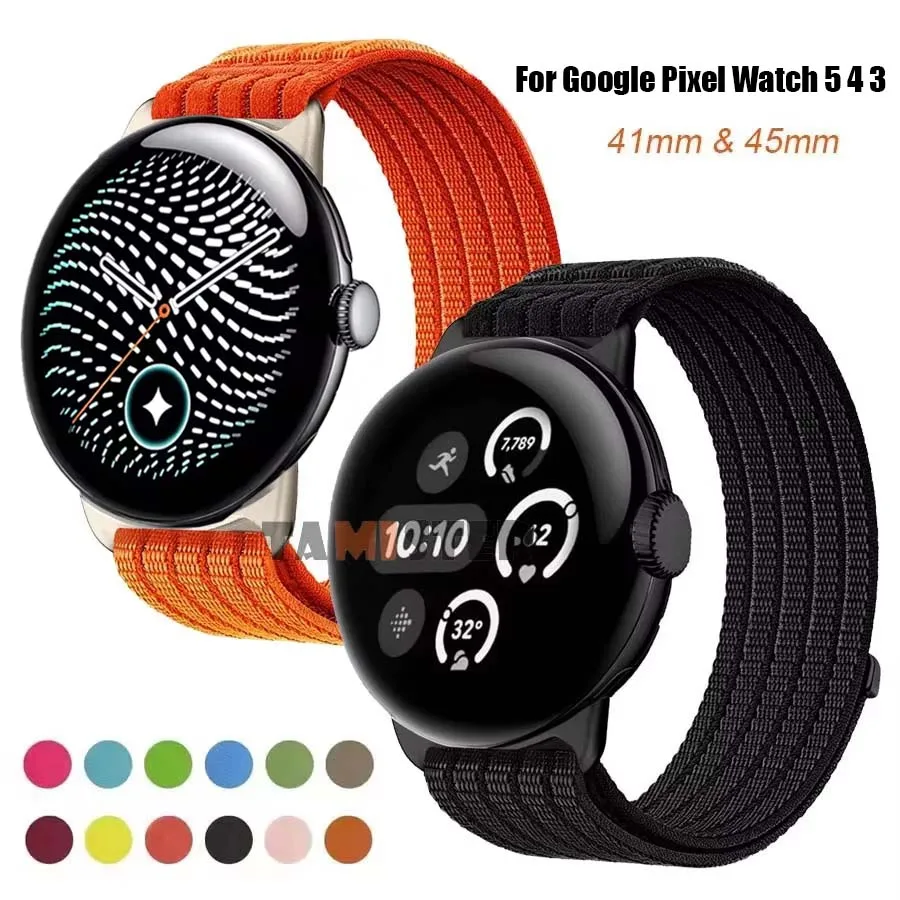 Sport Nylon Loop Strap For Google Pixel Watch 5 4 3 45mm 41mm Adjustable Bracelet For Google Pixel Watch 2 Band Correa Accessory