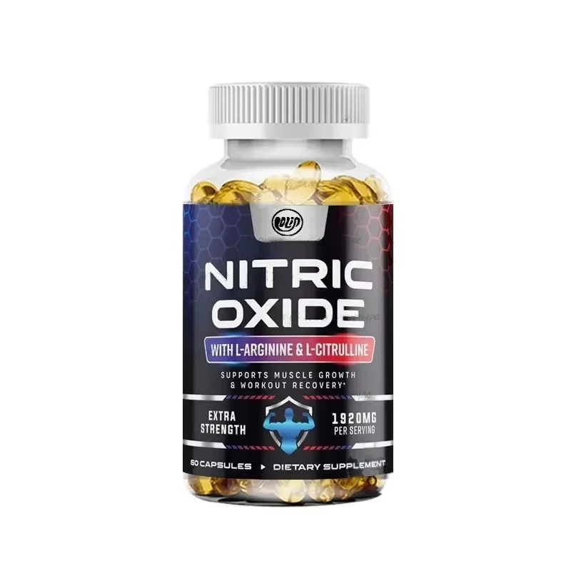 

Nitric Oxide Supplement L Arginine 3x Strength - Citrulline Malate - Strength And Energy Enhancing Supplement -60 Capsules