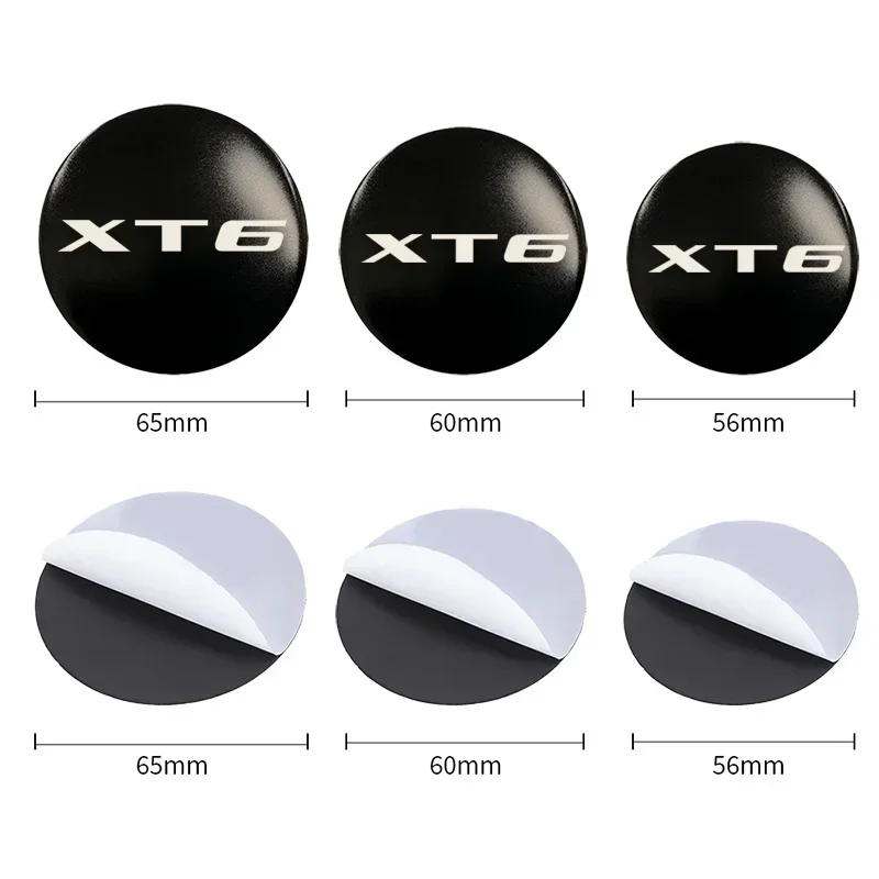 4pcs 56/60/65mm Car Wheel Center Stickers for Cadillac XT6 Logo ATS SRX ESCALADE CTS SLR XLR XTS  CT4 CT5 CT6 XT4  STS BLS XT5