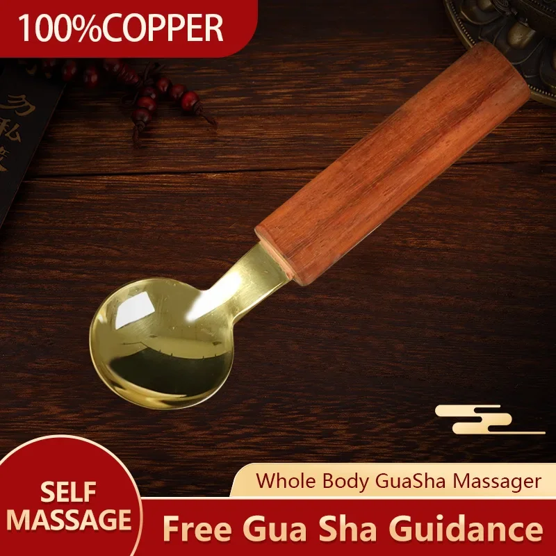 Dedicated massage tools copper Gua sha  scraper Brass scraping plate Facial massager meridian therapy deviceMassager for body