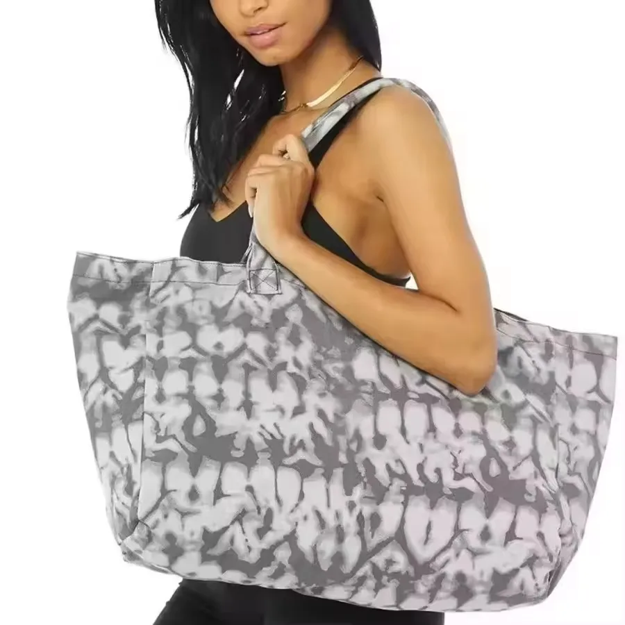 Yoga Fitness Canvas Bag, Single-Shoulder Large-Capacity Shopping Bag, Outdoor Sports Bag for Men and Women, Large Bag