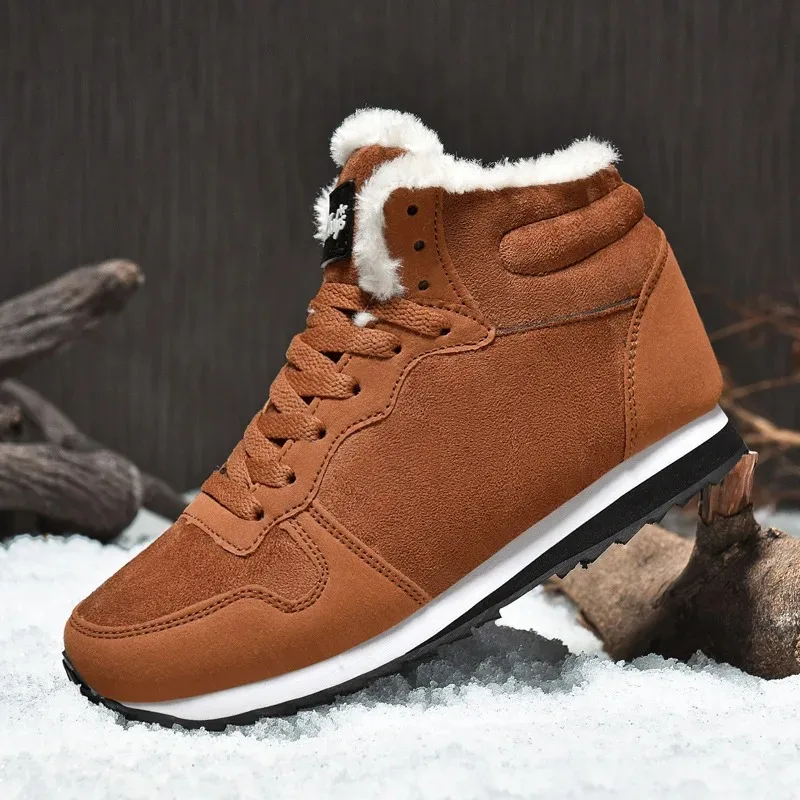 

Couple Boots Winter Plush Warm Snow Boots Fashion Casual Sneakers Couple Winter Boots Keep Warm Cotton Shoes for Men Women Botas