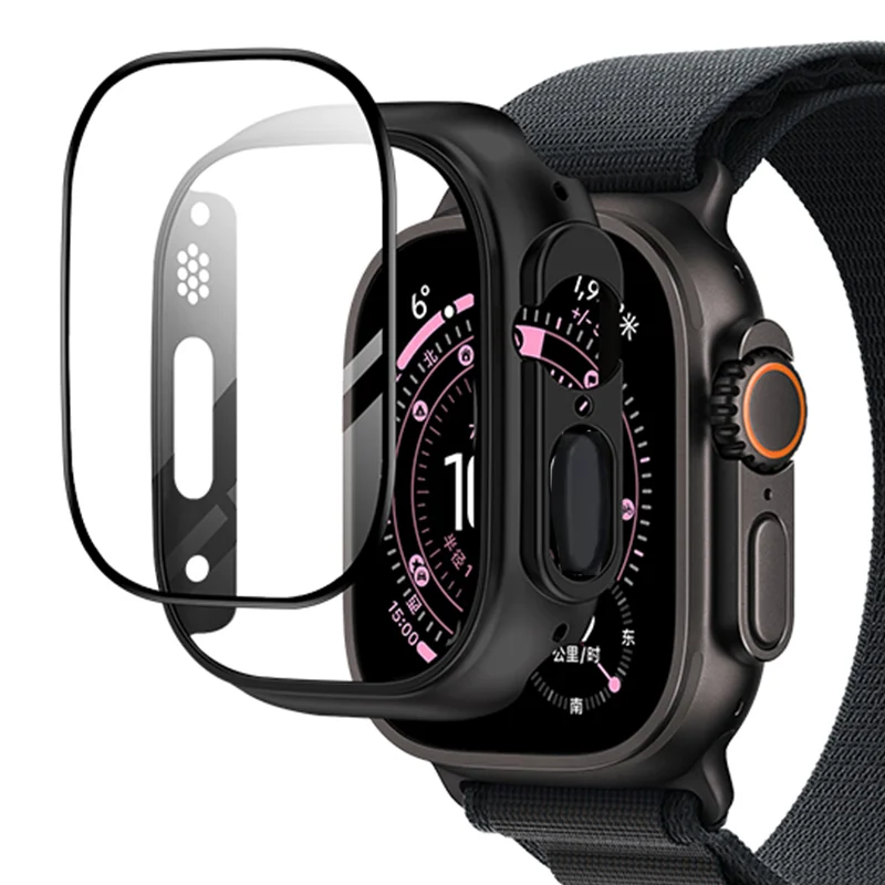 Nouveau verre + boîtier pour Apple Watch Ultra 3-2 49mm smartwatch PC pare-chocs protecteur d'écran film trempé apple watch Ultra3 accessoires
