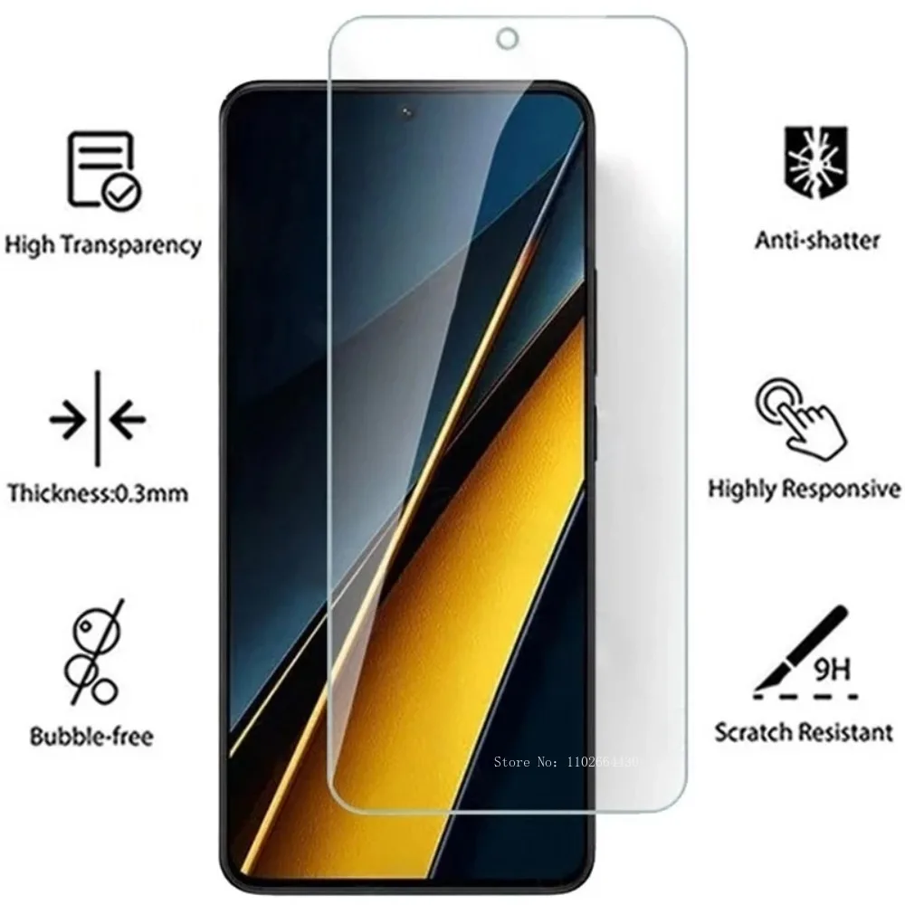 4in1 Tempered Glass For Xiaomi Poco X6 Pro 5G Screen Protector Camera Lens Protective Film Poco X6 5G PocoX6 Neo PocoX6Pro Glass