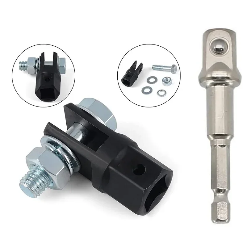 1/2 Inch Scissor Jacks Adaptor Drive Impact Wrench Adapter Tool Jack Shear Chrome Vanadium Steel Adapter Steel Ball Joint Rod