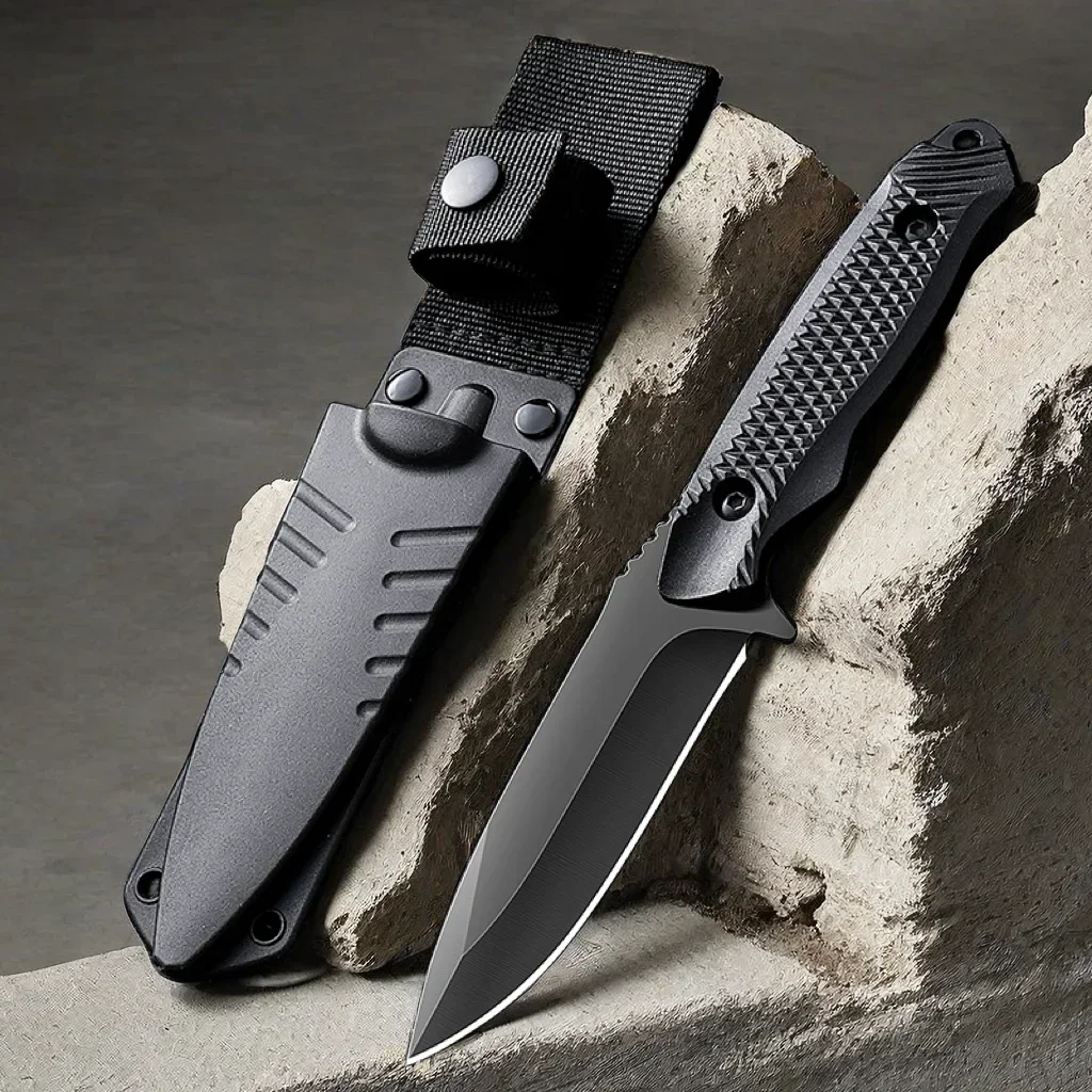 

Новинка 2025 года, уличный прямой нож, нож для выживания, кемпинга, EDC инструмент, нержавеющая сталь, высокая твердость, с крышкой для ножа