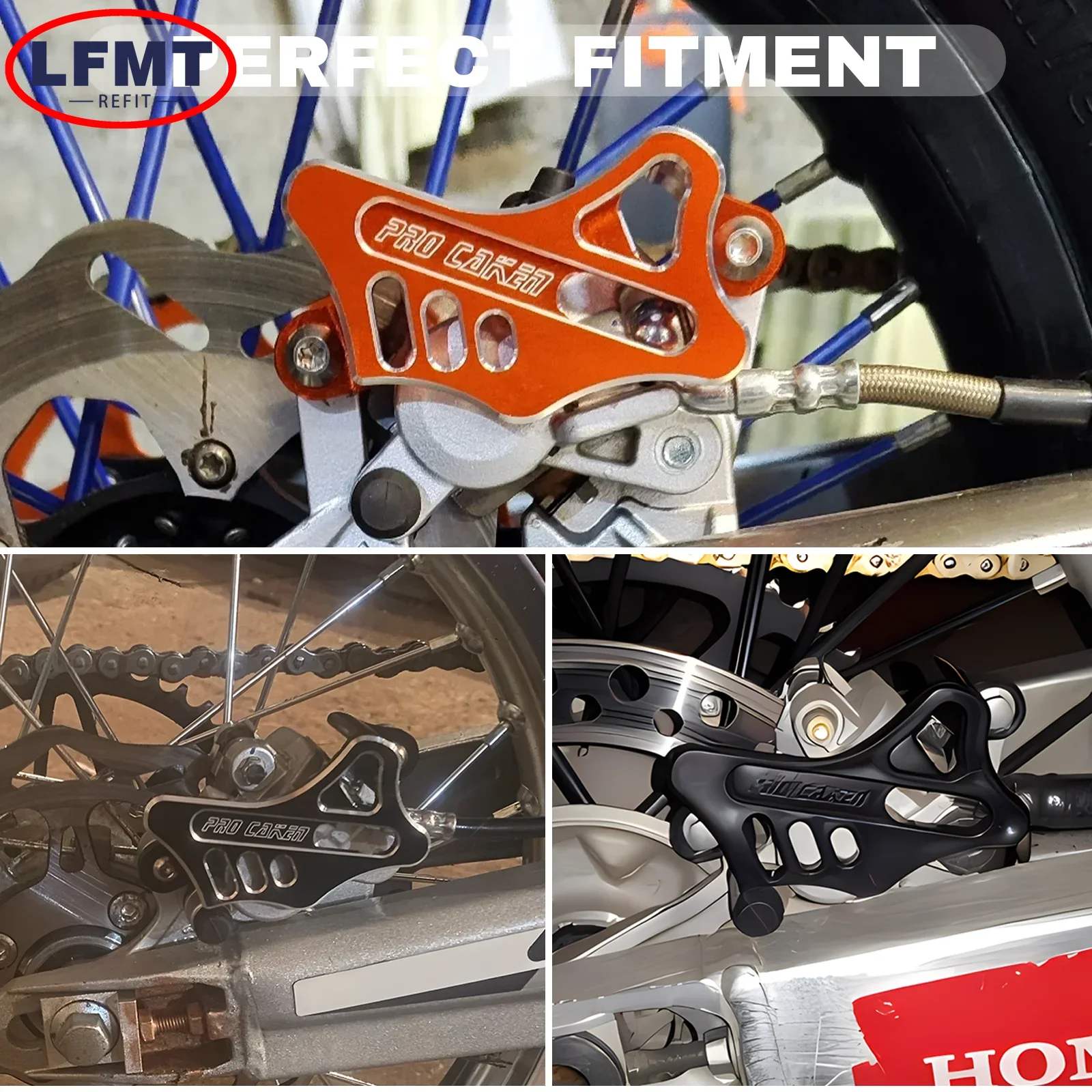 Motorcycle CNC Rear Brake Disc caliper Protection Cover For Honda CR125R CRF250X 250R 250RX 450RX 450R 450L For KAYO T4 T6 BSE