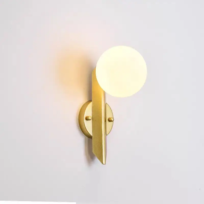 

Glass Ball Wall Lamp Nordic Modern E27 LED Wall Light Indoor Lighting Room Decor For Bedroom Living Room Kitchen Sconces