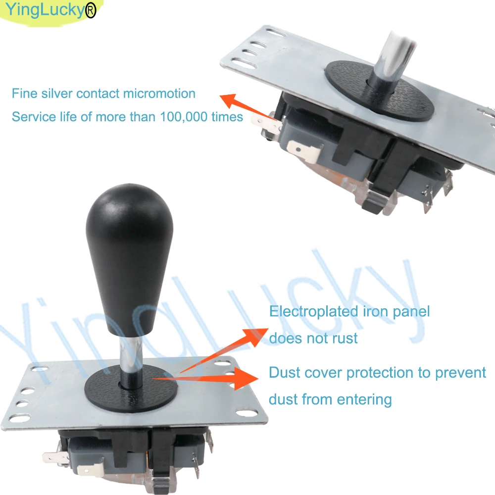 Arcade Joystick Nachbau Sanwa Joystick Klassischer Runder Ball Ovaler Ball 4/8-Wege USB Fighting Stick Spielcontroller für Pandora Konsole – Detail 4