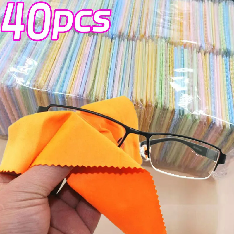 

40PCS Multifunction Chamois Glasses Cleaner Microfiber Cleaning Cloth Glasses Cloth Len Phone Screen Cleaning Wipes Wholesale