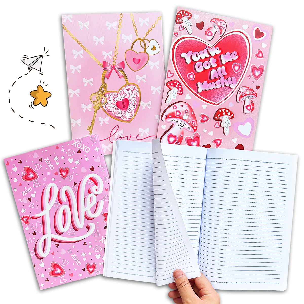 

Random notebook -24cm * 7cm, 80 pages pink minimalist diary, excerpt book suitable for daily work, student, office