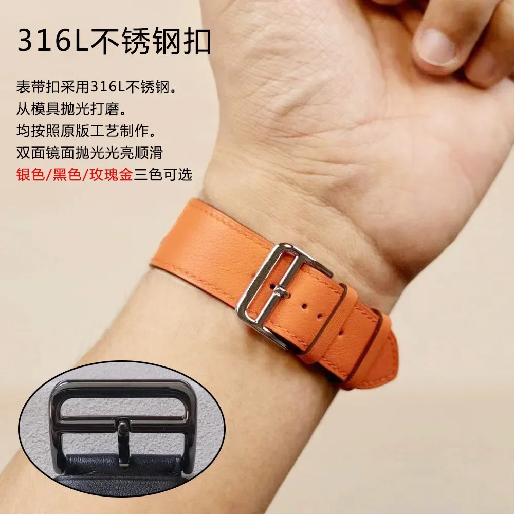 Suitable for Apple smartwatch Apple Watch 8/7/6/S9 hand sewn Herm è s strap 41-45mm