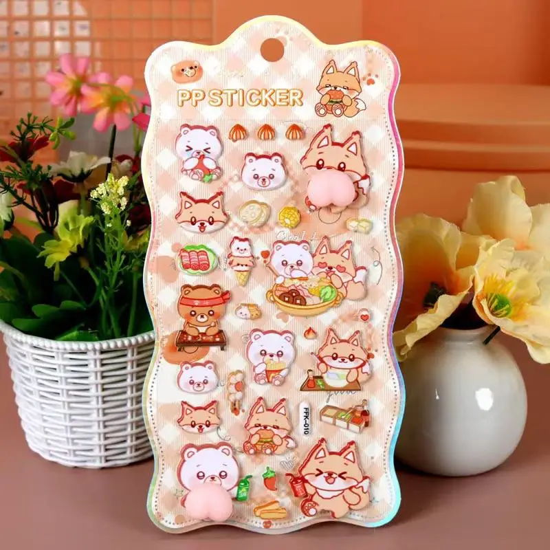 ملصقات كرتونية ثلاثية الأبعاد ناعمة لطيفة للمؤخرة للاسترخاء على شكل أرنب حيوان الباندا فورونج بي لي رعاية