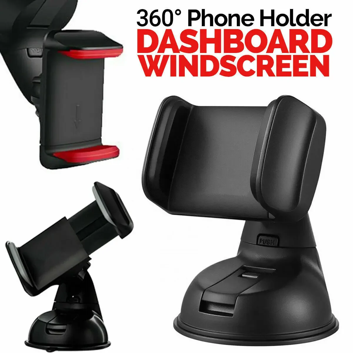 Phone Holder for Car 360° Widest View Flexible Long Arm Universal Handsfree Dashboard Suction Type Windshield Holder Phone Mount