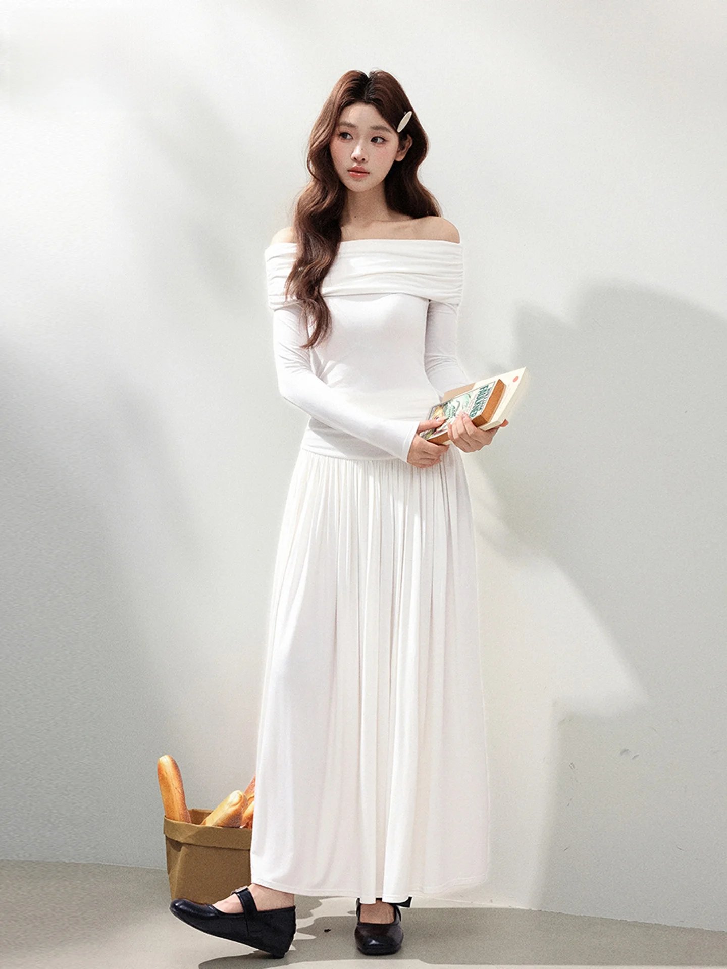 

Sweet And Spicy Shoulder T-Shirt Set Women's 2026 New Summer Lazy Style High Waist Skirt Two-Piece Set Casual Fashion