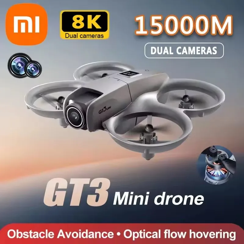 Xiaomi GT3 8K HD 드론 GPS 전문 공중 장애물 회피 원격 제어 브러시리스 비행 기계 장난감 Folde UVA RC15000M