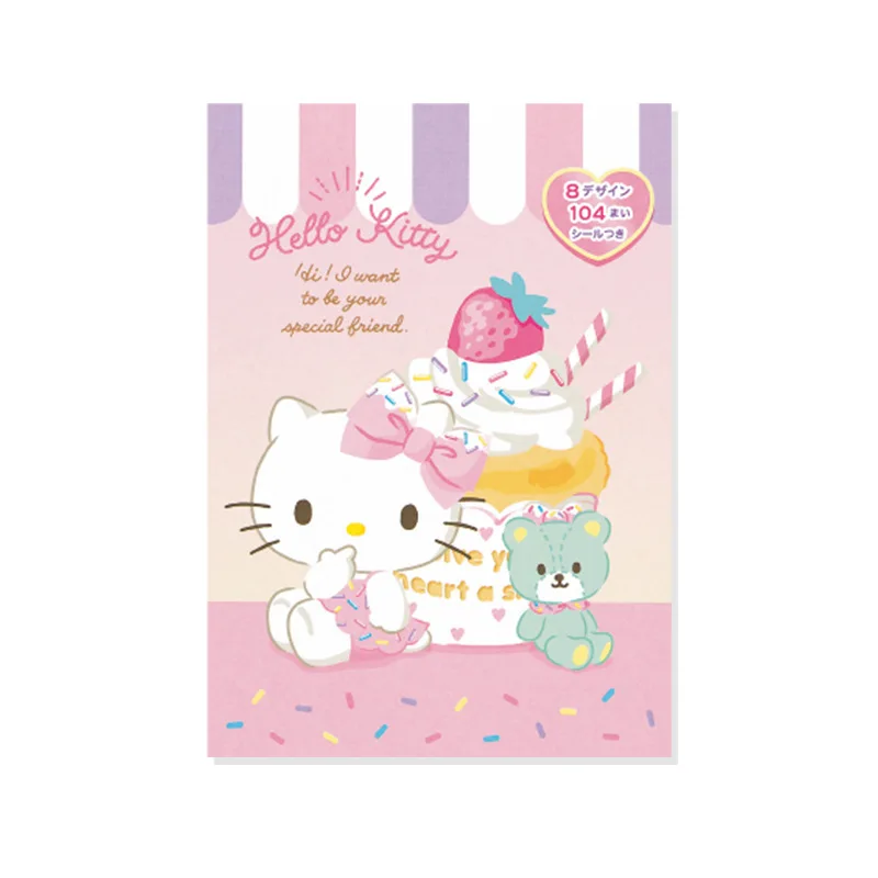 2024 Sanrio Memo Book Kawaii MyMelody Kuromi Cinnamoroll Korean Student New Cartoon Message Book Stickers