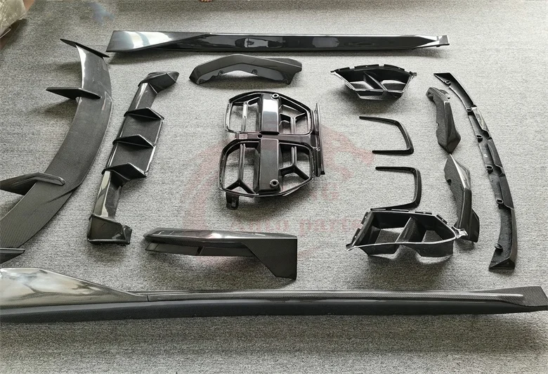 

High quality Carbon Fiber Body Kit For BMW M3 M4 G80 G82 Upgrade MP Style Front Lip Diffuser Side Skirts Spoiler grill Air vent