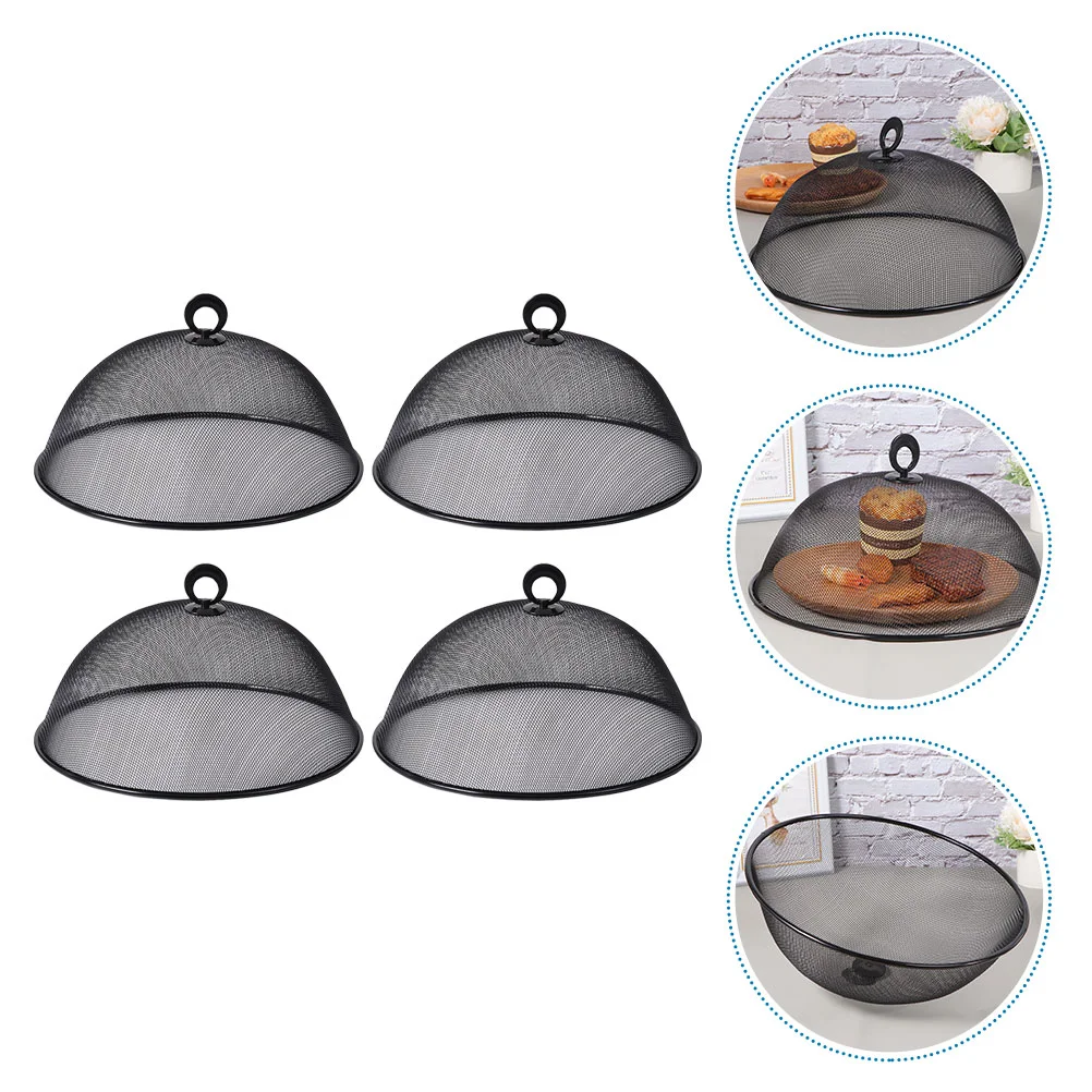 

4 Pcs Mosquito-proof and Dust-proof Vegetable Cover Metal Food Mesh Outdoor Covering Net Stainless Steel