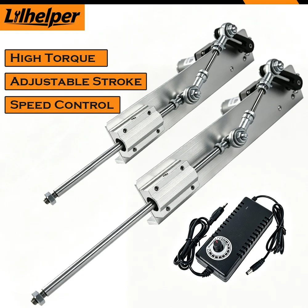 220V Reciprocating Linear Actuator DC Gear Reduction Motor DIY Linear Motion Telescopic Push Pull Rod Adjustable Stroke 3-15cm
