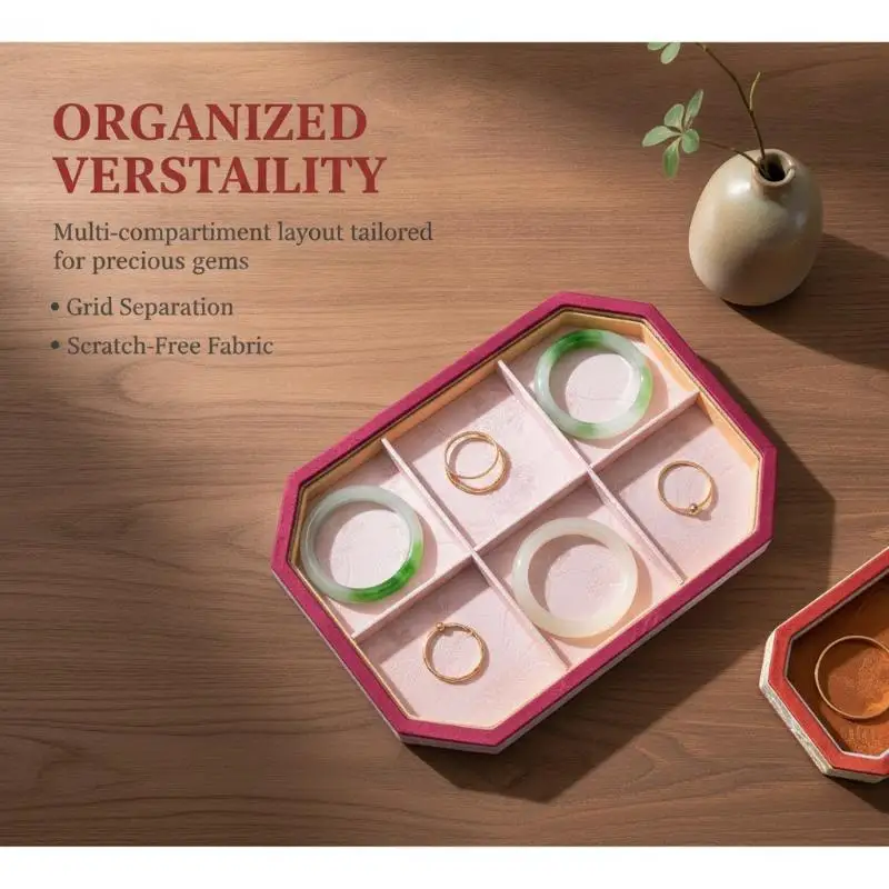 Court Style Jewelry Storage Tray Jade Accessory Display Tray Bracelet Necklace Viewing Tray Jewelry Display Props