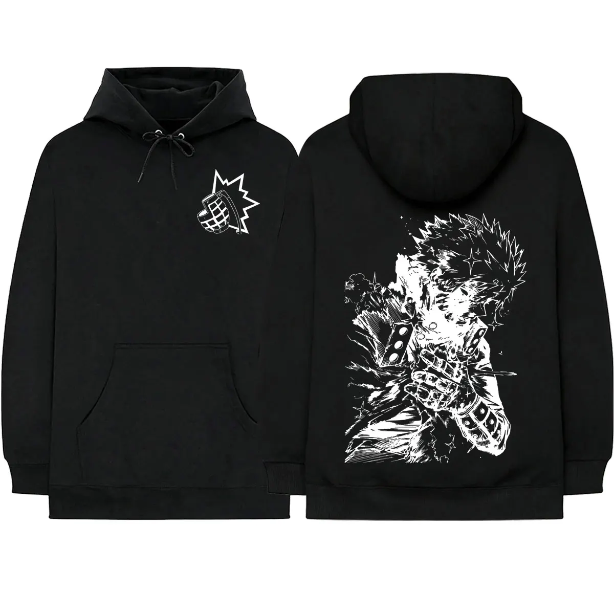 Japanischer Anime My Hero Academia Bakugou Katsuki Hoodies Herrenbekleidung Übergroße Kapuzenpullover Mode Langarm-Pullover – Detail 7