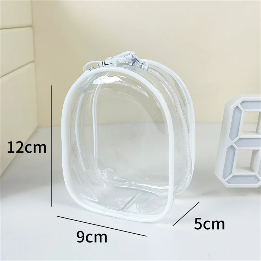 12 cm PVC Transparente Aufbewahrungstasche mit Schlüsselanhänger Mehrfarbige Cartoon-Puppe Display Box Staubdichte Hülle Kopfhörer Geschenk Organizer Taschen