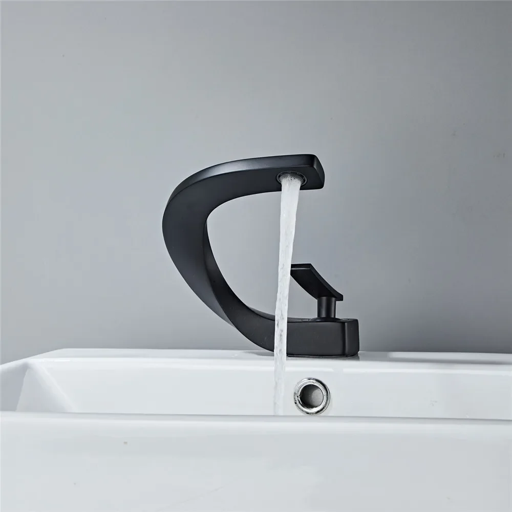 

Black Basin Faucet Brushed Gold Bathroom Mixer Tap Chrome/Nickel Wash basin Hot and Cold Lavotory