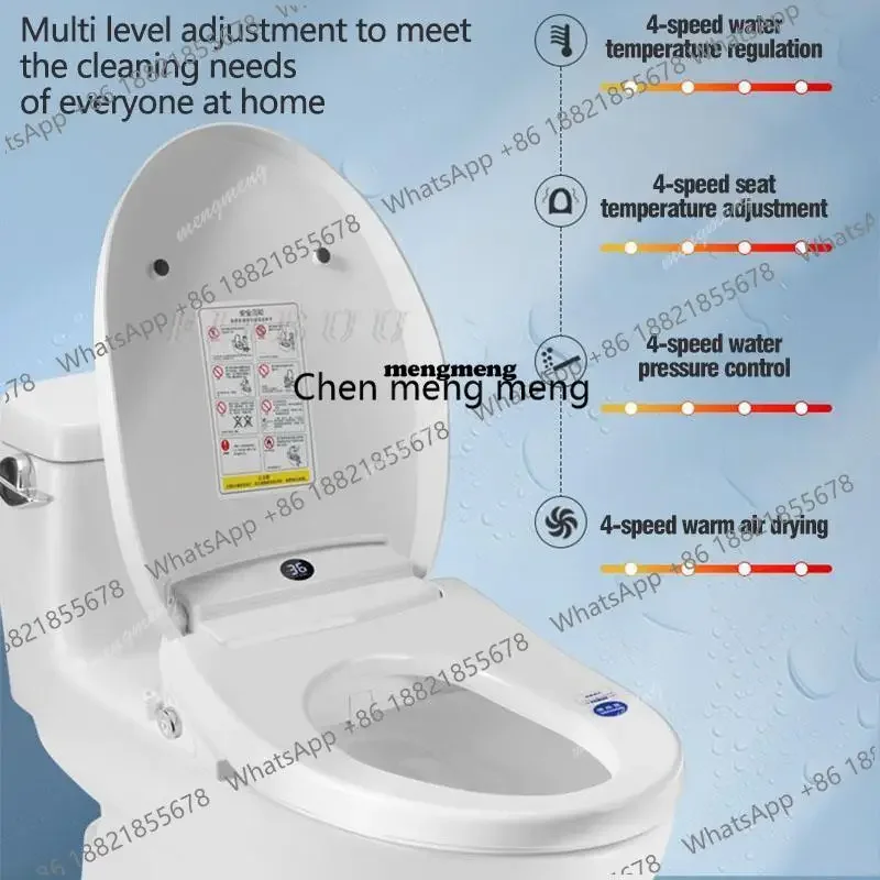 

Умная крышка-биде для унитаза с подогревом, сушкой теплым воздухом, ночником и осциллирующим распылителем для ванной комнаты