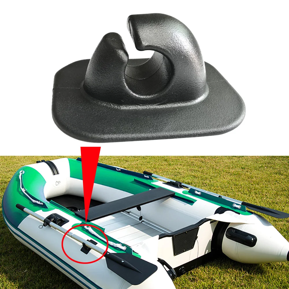 2pc Inflatable Boat Rowing Pole Paddle Clips Holder PVC Mount Patch Dinghy Kayak Canoeing Rafting Round Single Hole Rope Buckle