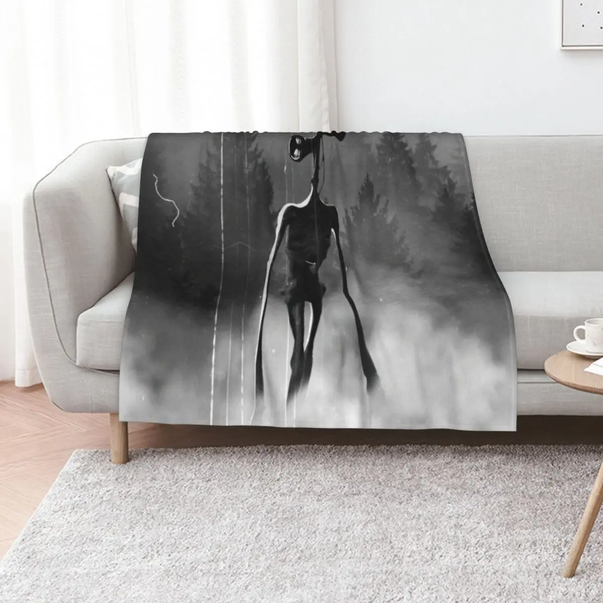 

Siren head night forest backpack Throw Blanket christmas gifts Furry Nap Softest Blankets