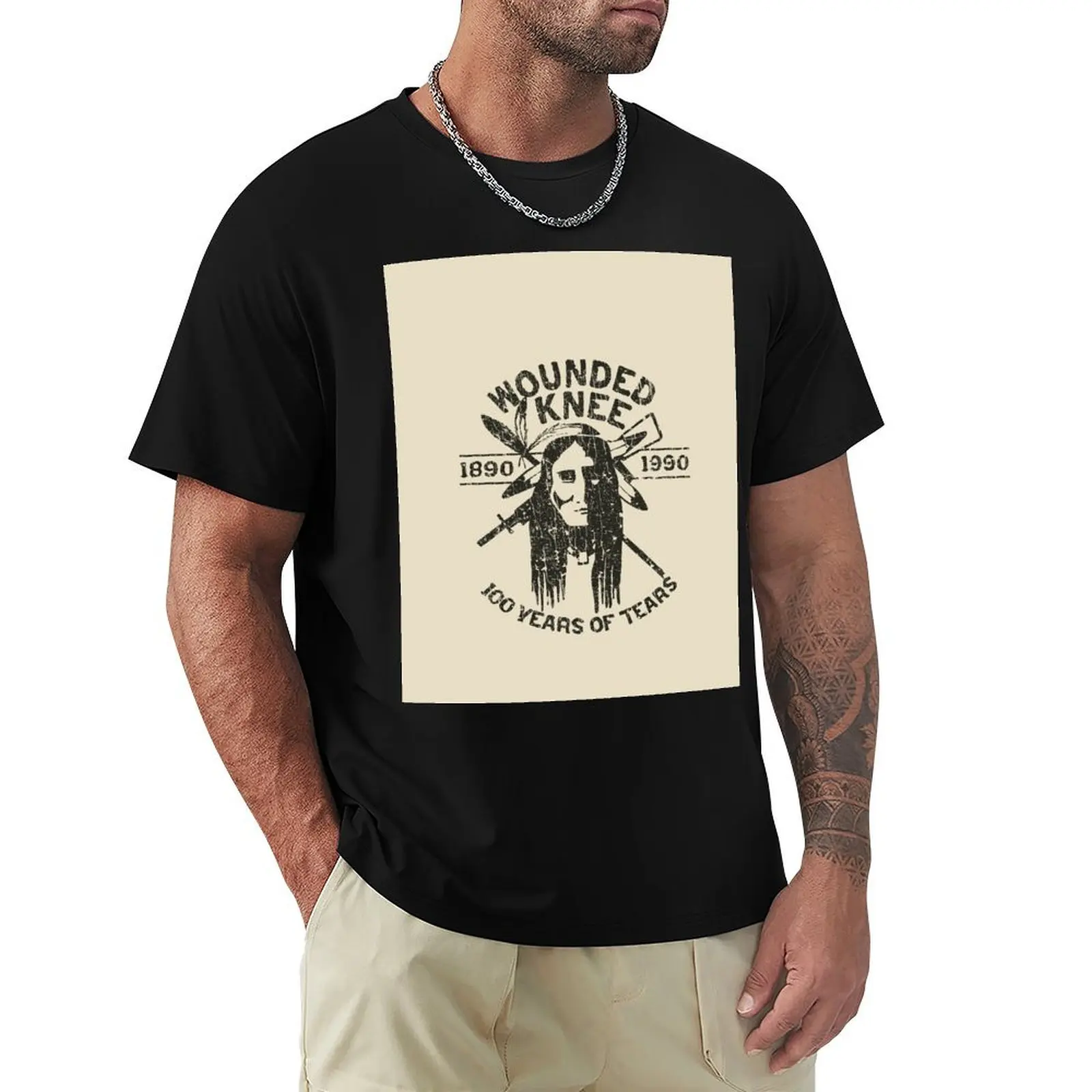 

Wounded Knee 1890 - 1990 T-Shirt quick drying topping street wear mens t shirts top quality