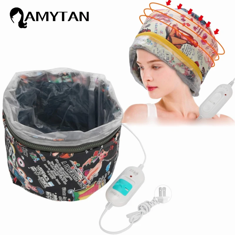 Adjustable Hair Steamer Cap Dryers Electric Hair Heating Cap Waterproof Beauty SPA Nourishing Hair Styling Care Tool Supplies