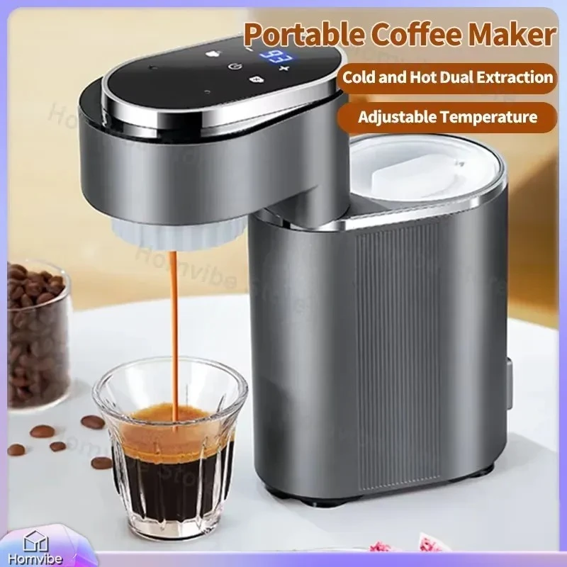 Portable Italian Espresso  110V 220V Dual Extraction Cold Hot Coffee Maker Compact Mini Travel Coffee  for Home