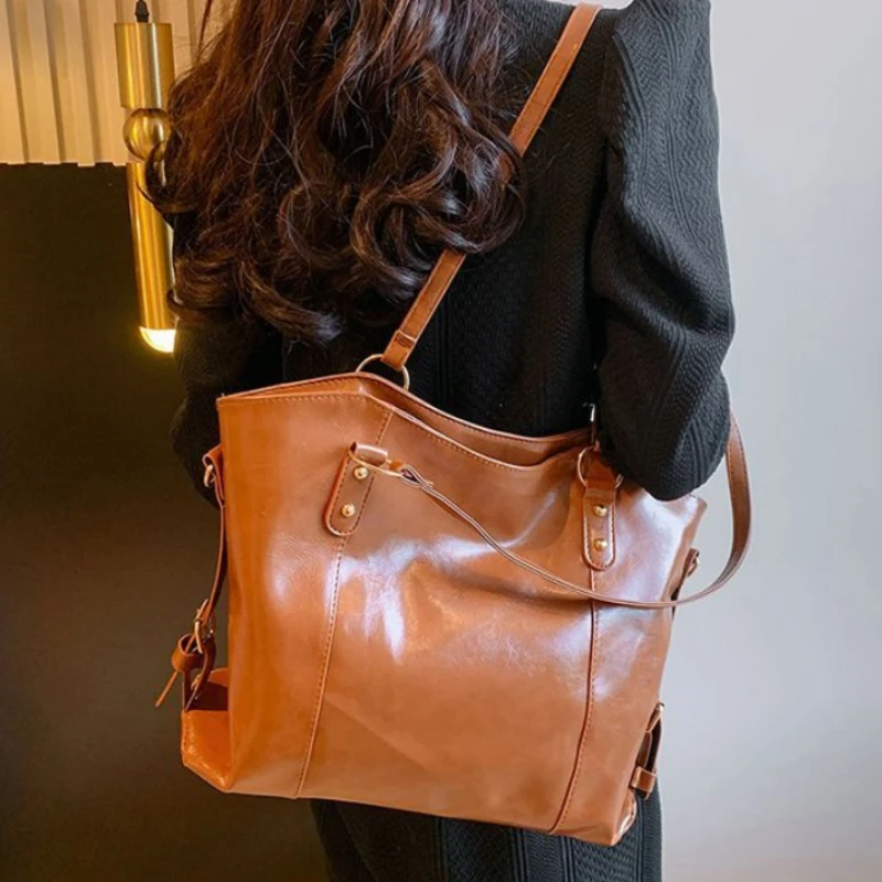 PU Leather Crossbody Bag for Women, Classic Tote Bag with Large Capacity, Suitable for Commuting and Working