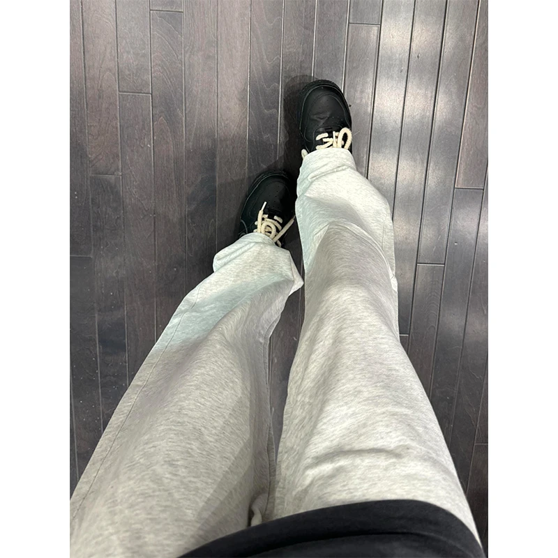 

Cleanfit Men's ey Floral Sports Pants American Retro Sle Loose Casual Straight Leg Trousers Autumn Season Comfortable Fit