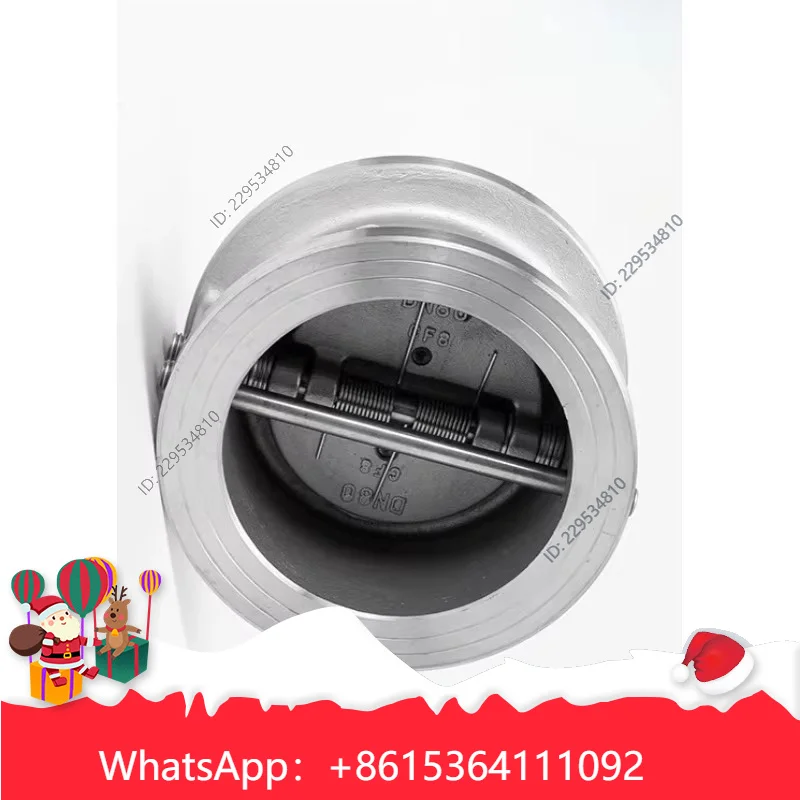 1Pc high quality stainless steel butterfly valve double disc clip check valve H76W-16P DN40 80 100