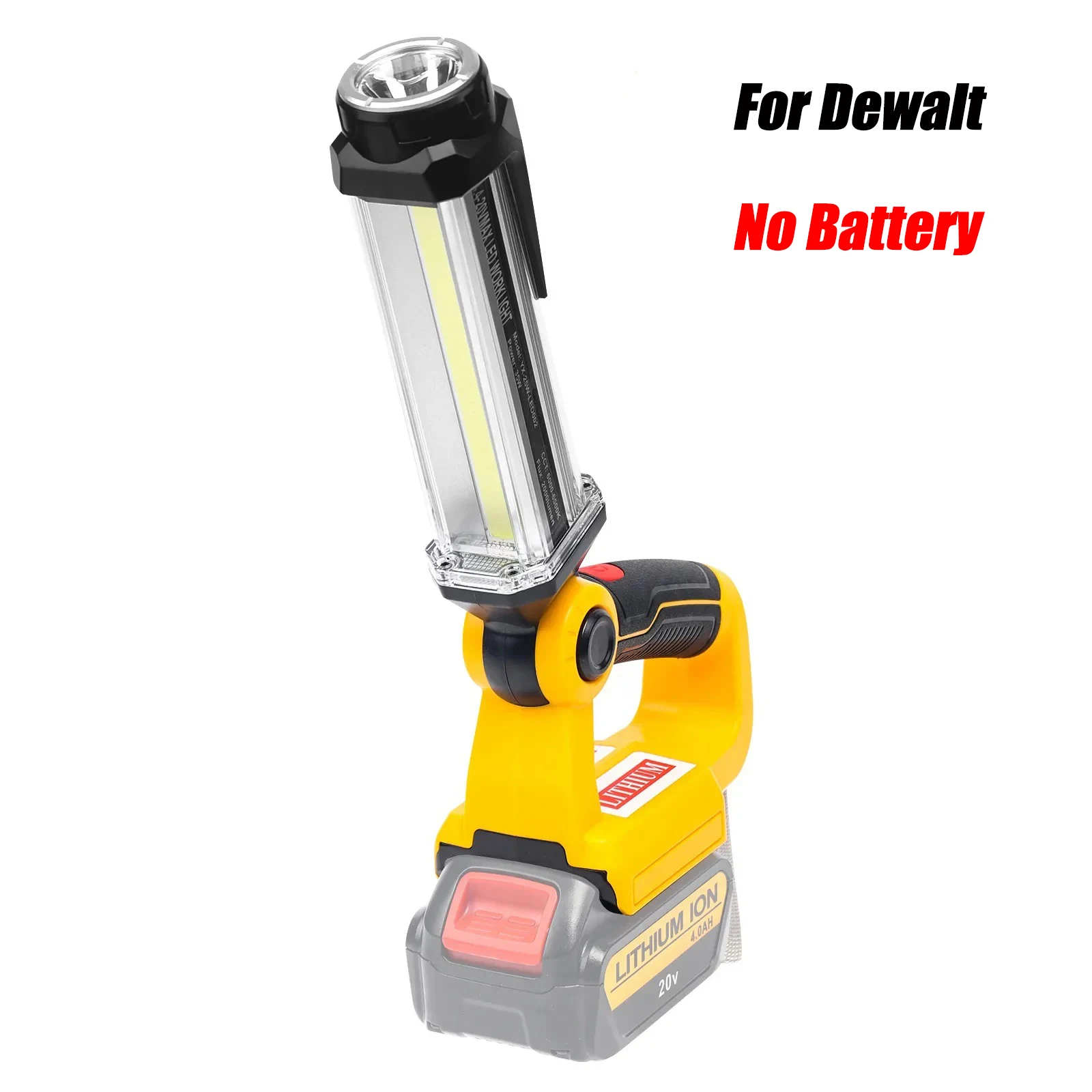 

2000LM 35W for Dewalt 18V Li-ion Battery LED Work Light Portable Light Horizontal Down Light Outdoor Handheld Flashlight