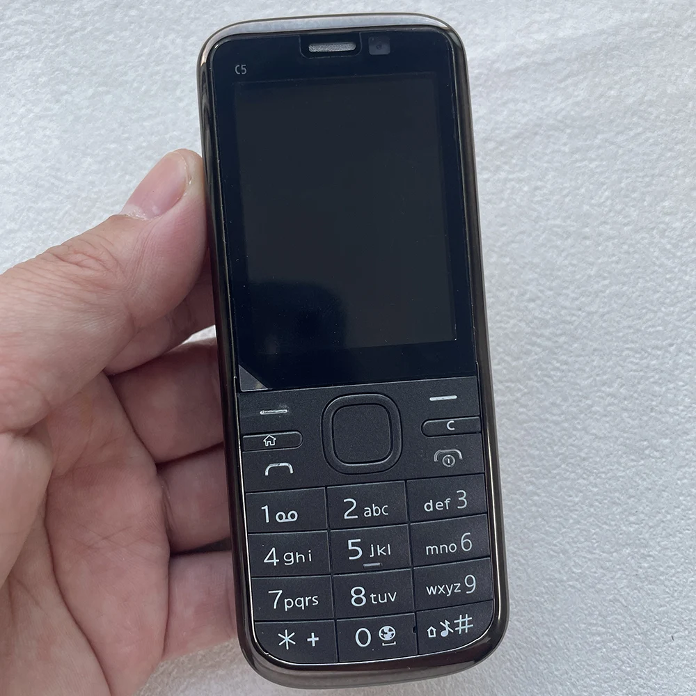 Original C5 C5-00 Unlocked Mobile Cell Phone GSM 2G 3G Russian/Arabic/Hebrew Keyboard Bluetooth CellPhone