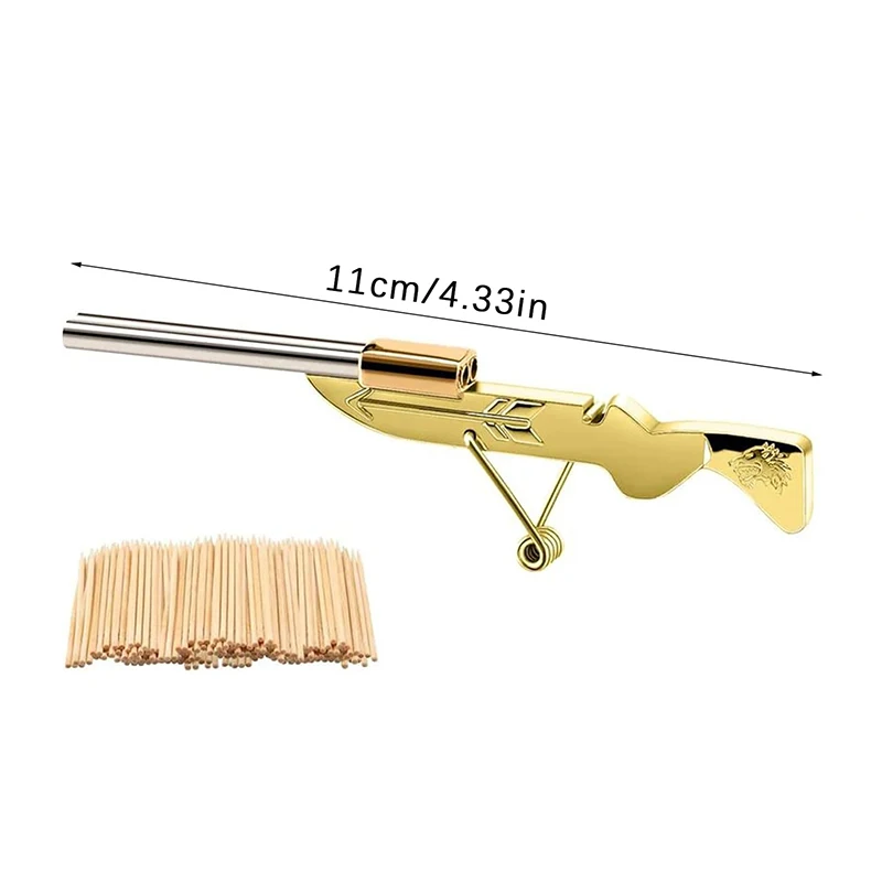 Mini Toothpick Gun Guntoy Toothpickgun Funny Hunting Shooting Toys Outdoor Decompression Weapontoy Hunting Guntoys Toys Gifts view 6